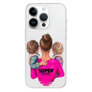 Odolné silikónové puzdro iSaprio - Super Mama - Two Boys - iPhone 15 Pro