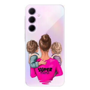 Odolné silikónové puzdro iSaprio - Super Mama - Two Boys - Samsung Galaxy A35 5G