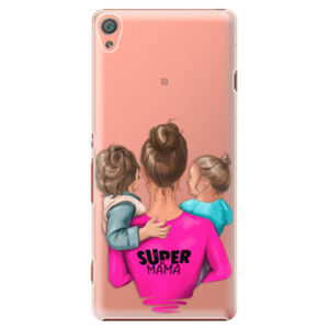 Plastové puzdro iSaprio - Super Mama - Boy and Girl - Sony Xperia XA