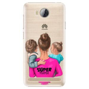 Plastové puzdro iSaprio - Super Mama - Boy and Girl - Huawei Y3 II