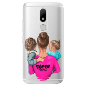Plastové puzdro iSaprio - Super Mama - Boy and Girl - Lenovo Moto M