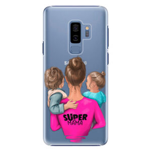 Plastové puzdro iSaprio - Super Mama - Boy and Girl - Samsung Galaxy S9 Plus