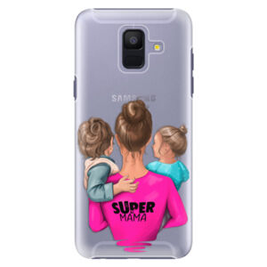 Plastové puzdro iSaprio - Super Mama - Boy and Girl - Samsung Galaxy A6