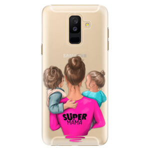 Plastové puzdro iSaprio - Super Mama - Boy and Girl - Samsung Galaxy A6+