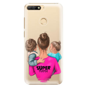 Plastové puzdro iSaprio - Super Mama - Boy and Girl - Huawei Y6 Prime 2018
