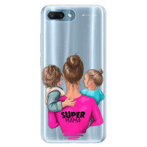 Silikónové puzdro iSaprio - Super Mama - Boy and Girl - Huawei Honor 10