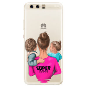 Silikónové puzdro iSaprio - Super Mama - Boy and Girl - Huawei P10