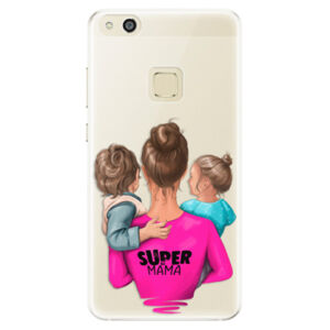 Silikónové puzdro iSaprio - Super Mama - Boy and Girl - Huawei P10 Lite