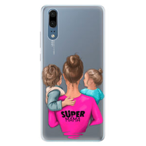 Silikónové puzdro iSaprio - Super Mama - Boy and Girl - Huawei P20