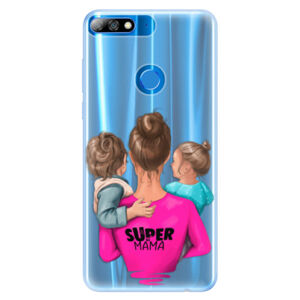 Silikónové puzdro iSaprio - Super Mama - Boy and Girl - Huawei Y7 Prime 2018
