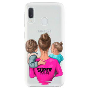 Plastové puzdro iSaprio - Super Mama - Boy and Girl - Samsung Galaxy A20e