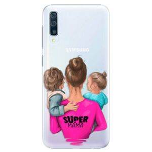Plastové puzdro iSaprio - Super Mama - Boy and Girl - Samsung Galaxy A50