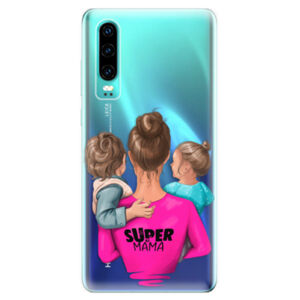 Odolné silikonové pouzdro iSaprio - Super Mama - Boy and Girl - Huawei P30
