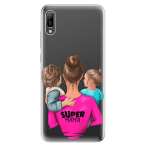 Odolné silikonové pouzdro iSaprio - Super Mama - Boy and Girl - Huawei Y6 2019