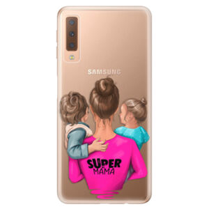 Odolné silikónové puzdro iSaprio - Super Mama - Boy and Girl - Samsung Galaxy A7 (2018)