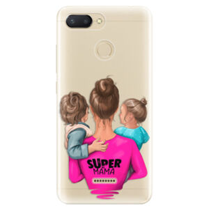 Odolné silikónové puzdro iSaprio - Super Mama - Boy and Girl - Xiaomi Redmi 6
