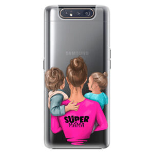 Plastové puzdro iSaprio - Super Mama - Boy and Girl - Samsung Galaxy A80