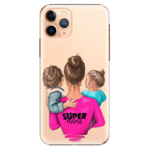 Plastové puzdro iSaprio - Super Mama - Boy and Girl - iPhone 11 Pro