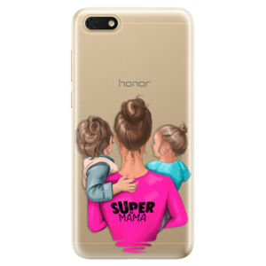 Odolné silikónové puzdro iSaprio - Super Mama - Boy and Girl - Huawei Honor 7S