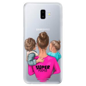 Odolné silikónové puzdro iSaprio - Super Mama - Boy and Girl - Samsung Galaxy J6+