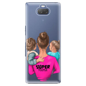 Plastové puzdro iSaprio - Super Mama - Boy and Girl - Sony Xperia 10 Plus