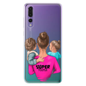 Odolné silikónové puzdro iSaprio - Super Mama - Boy and Girl - Huawei P20 Pro