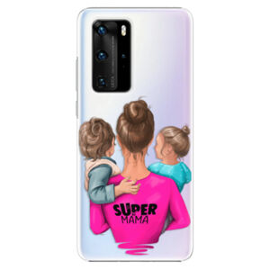 Plastové puzdro iSaprio - Super Mama - Boy and Girl - Huawei P40 Pro