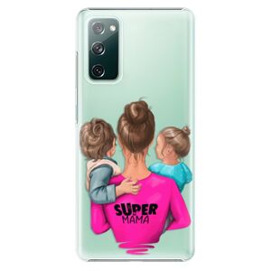 Plastové puzdro iSaprio - Super Mama - Boy and Girl - Samsung Galaxy S20 FE