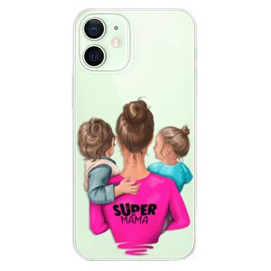 Odolné silikónové puzdro iSaprio - Super Mama - Boy and Girl - iPhone 12