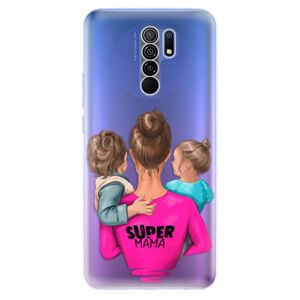 Odolné silikónové puzdro iSaprio - Super Mama - Boy and Girl - Xiaomi Redmi 9