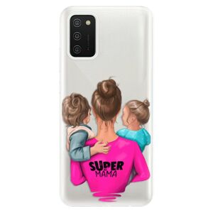 Odolné silikónové puzdro iSaprio - Super Mama - Boy and Girl - Samsung Galaxy A02s