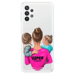 Odolné silikónové puzdro iSaprio - Super Mama - Boy and Girl - Samsung Galaxy A32 5G
