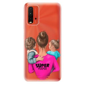 Odolné silikónové puzdro iSaprio - Super Mama - Boy and Girl - Xiaomi Redmi 9T
