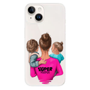 Odolné silikónové puzdro iSaprio - Super Mama - Boy and Girl - iPhone 15