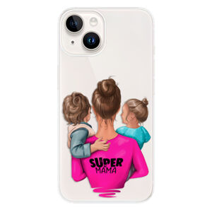 Odolné silikónové puzdro iSaprio - Super Mama - Boy and Girl - iPhone 15 Plus