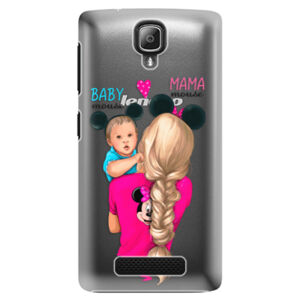 Plastové puzdro iSaprio - Mama Mouse Blonde and Boy - Lenovo A1000