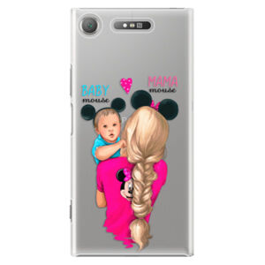 Plastové puzdro iSaprio - Mama Mouse Blonde and Boy - Sony Xperia XZ1