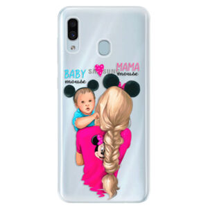 Silikónové puzdro iSaprio - Mama Mouse Blonde and Boy - Samsung Galaxy A30
