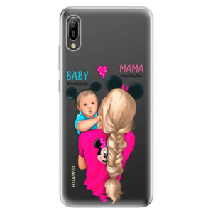 Odolné silikonové pouzdro iSaprio - Mama Mouse Blonde and Boy - Huawei Y6 2019