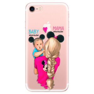 Odolné silikónové puzdro iSaprio - Mama Mouse Blonde and Boy - iPhone 7
