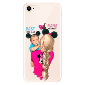 Odolné silikónové puzdro iSaprio - Mama Mouse Blonde and Boy - iPhone 8