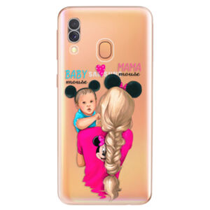 Odolné silikónové puzdro iSaprio - Mama Mouse Blonde and Boy - Samsung Galaxy A40
