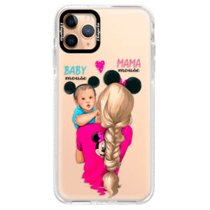 Silikónové puzdro Bumper iSaprio - Mama Mouse Blonde and Boy - iPhone 11 Pro Max