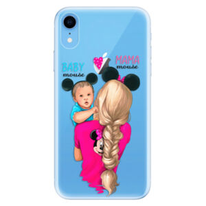 Odolné silikónové puzdro iSaprio - Mama Mouse Blonde and Boy - iPhone XR