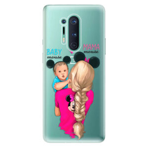 Odolné silikónové puzdro iSaprio - Mama Mouse Blonde and Boy - OnePlus 8 Pro