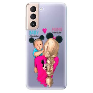 Odolné silikónové puzdro iSaprio - Mama Mouse Blonde and Boy - Samsung Galaxy S21