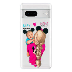 Odolné silikónové puzdro iSaprio - Mama Mouse Blonde and Boy - Google Pixel 7 5G