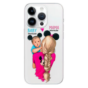 Odolné silikónové puzdro iSaprio - Mama Mouse Blonde and Boy - iPhone 15 Pro