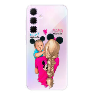 Odolné silikónové puzdro iSaprio - Mama Mouse Blonde and Boy - Samsung Galaxy A55 5G
