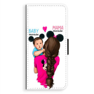 Flipové puzdro iSaprio - Mama Mouse Brunette and Boy - Samsung Galaxy A8 Plus